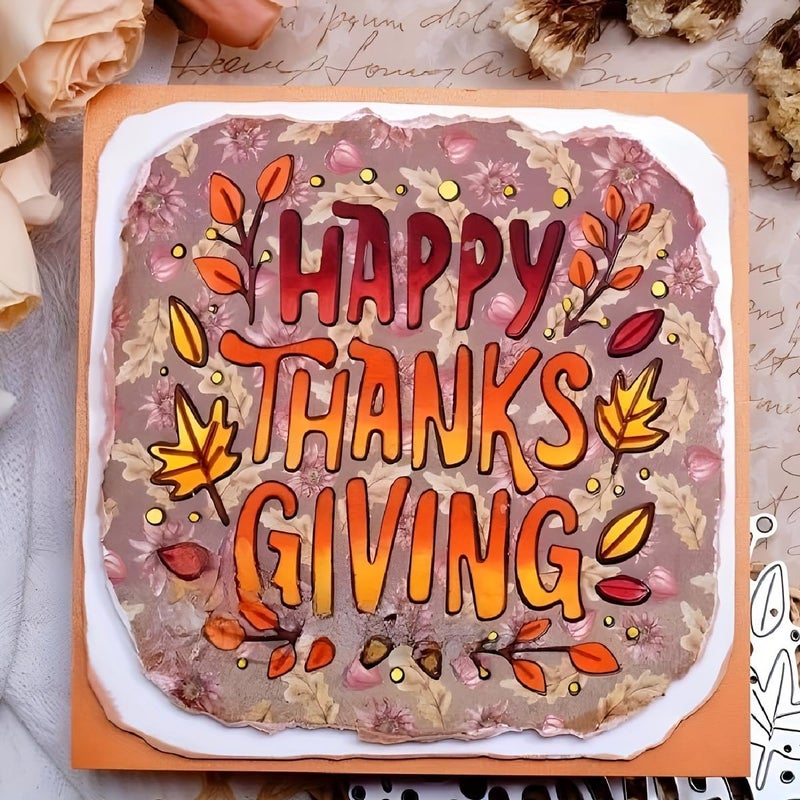 LZBRDY Happy Thanksgiving Metal Dies & Embossing Tools - Carbon Steel Craft Set for Holiday Cards & Scrapbooking - Image 4